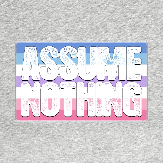 Assume Nothing Bigender Pride Flag by wheedesign